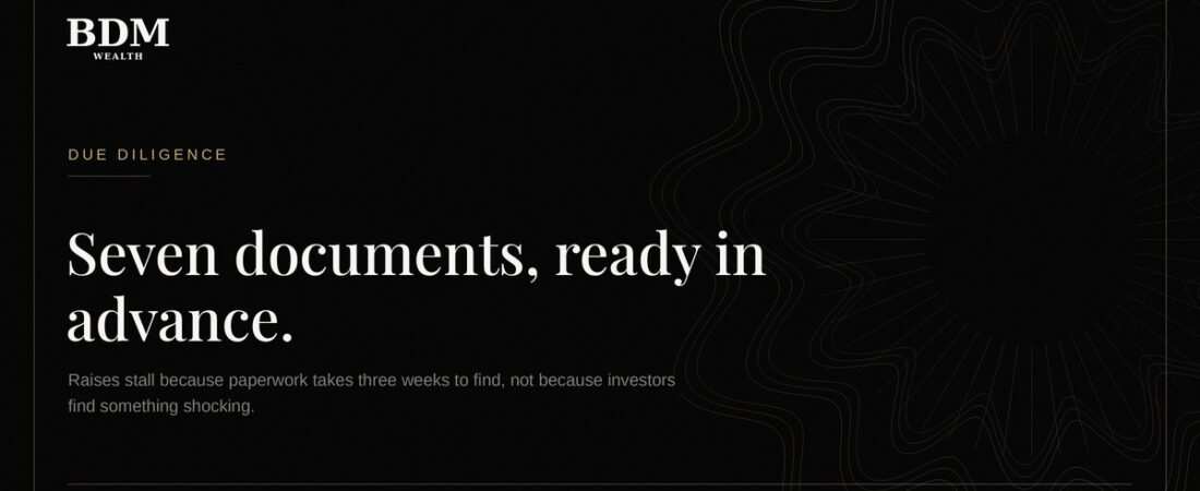 The seven documents investors ask for in diligence