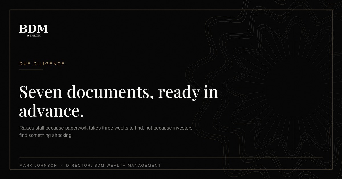 The seven documents investors ask for in diligence