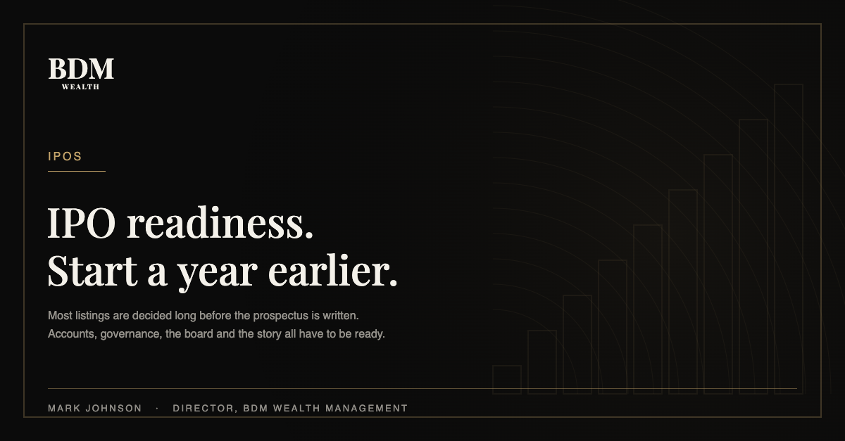IPO readiness: what has to be true before you list