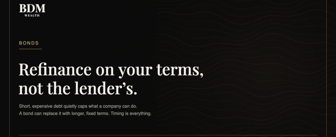 Refinancing company debt with a bond: when it works, and how
